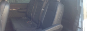 Airport taxi bristol 7 seater Mercedes minibus leather interior